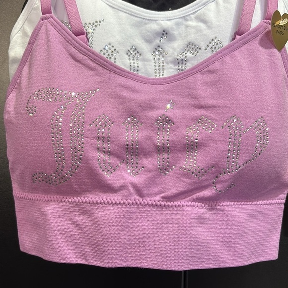 Juicy Couture 3 pack bra set,adjustable straps,removable pads,stretch,rhinestone - Picture 2 of 9